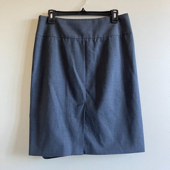 Theory Pencil Skirt Rokita C Heather Gray Wool Blend Side Zipper Women's Size 6 - Picture 3 of 6